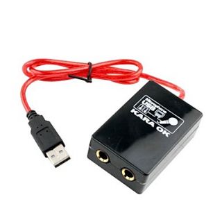 USB naar mic microfoon link 2 poorten kabel voice recording adapter