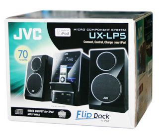 New JVC UX LP5 Micro Component System with Flip Dock for iPod