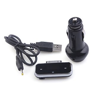 USD $ 10.09   Cheap LCD FM Transmitter with Car Charger for Apple iPod