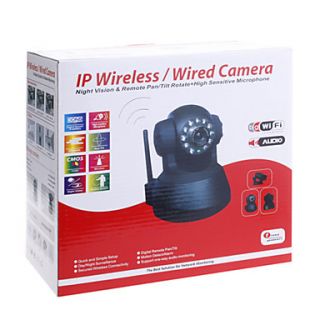 USD $ 129.99   IP Wireless WIFI/LAN 300K CMOS Waterproof Camera with