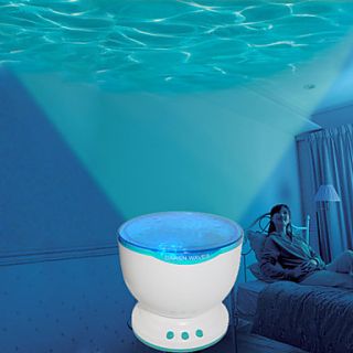 Romantic Ocean Wave Projector Night Light Speaker Lamp (AC/USB)