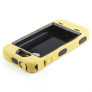 USD $ 3.49   Robot Hard Rubber Case Cover For Iphone4 (Yellow),