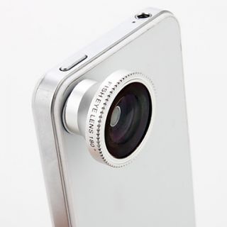 180 graders fisheye lins för iphone 4, 4S, den nya iPad och Samsung