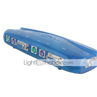 USD $ 38.49   4 Port Digital Switch KVM with 4 Set KVM Cables,