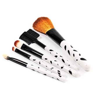 USD $ 3.99   Black And White Pattern Cosmetic Brush Set (5 Piece