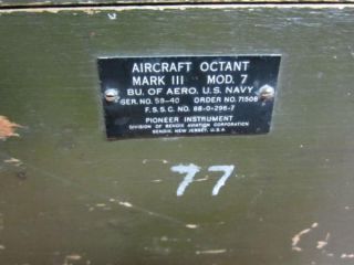 Vintage Original WW II Aircraft Octant Pioneer Instrument Mark III