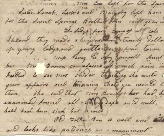 Stampless Letter   1846   Fragment   Kanawa CH., Va.