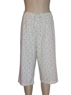 Karen Neuburger Green Floral Capri Pajama Set s L