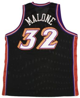 Karl Malone Authentic Throwback NBA Utah Jazz Jersey 52