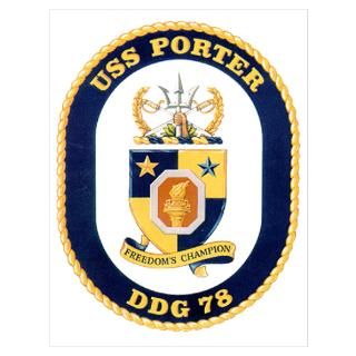 Wall Art  Posters  USS Porter DDG 78 Navy Ship