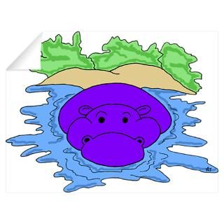 Wall Art  Wall Decals  Water Hippo Wall Decal