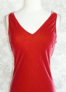 MARGARET OLEARY Long Red Silk Velvet Dress M $360 NWT Evening Party