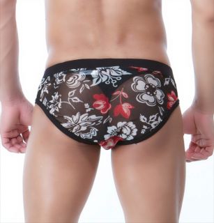 Net Underwear Floral Bikini See Through Boxer Briefs Karim M