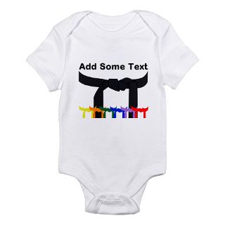 Aikido Gifts  Aikido Baby Clothing  Black Belt Text Infant