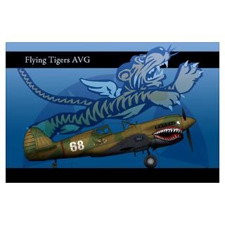 Wall Art  Posters  Flying Tiger Wall Art Poster