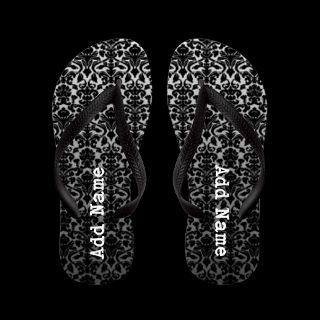 Add Name Gifts  Add Name Bathroom  damask add name Flip Flops