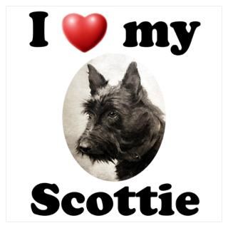 Wall Art  Posters  I Love My Scottie Poster