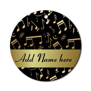 Gold Gifts  Gold Home Decor  designer gold Musical notes Ornament