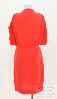 Furstenberg Red Orange Short Sleeve Karin Dress Size 8 6 New