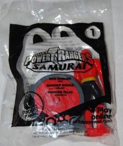 McDonalds 2011 Power Rangers Samurai Red Ranger 1 Toy