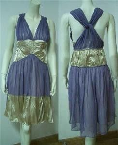 New Style Alberta FERRETTI Silk Grecian Drape Dress SZ6