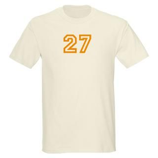 Baseball T shirts  Number 27 Ash Grey T Shirt