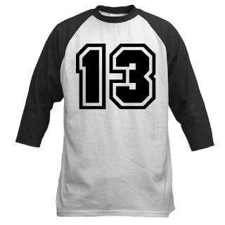 Varsity Uniform Number 13  T Shirts @ BlueGreenRed