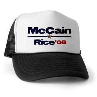 McCain Rice 2008 Trucker Hat  McCain Rice 2008  McCain   Rice 08
