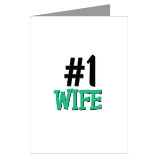 Number 1 WIFE Greeting Cards (Pk of 10)