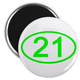 21 Gifts  21 Kitchen and Entertaining  Number 21 Oval Magnet