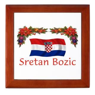Croatia Sretan Bozic 2 Keepsake Box