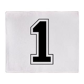 Creations  Numbers and Letters  Varsity Font Number 1 Black