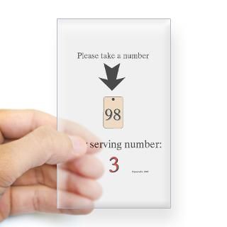 Take a number Rectangle Decal for $4.25