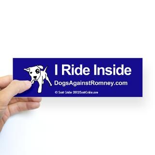 against romney i ride inside bumper sticker $ 5 99 color white clear