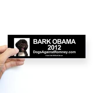 Official DARBark Obama Bumper Sticker  Official Dogs Against