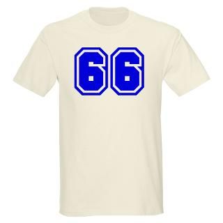 Varsity Uniform Number 66 (Blue) Ash Grey T Shirt T Shirt by