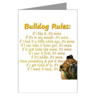 Rules gold Greeting Cards (Pk of 10) by MackSupportsBulldogRescue