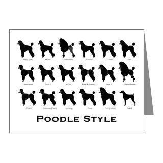  Black Note Cards  Poodle Styles Black Note Cards (Pk of 10