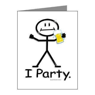 21St Birthday Note Cards  Beer Stick Figure Note Cards (Pk of 10