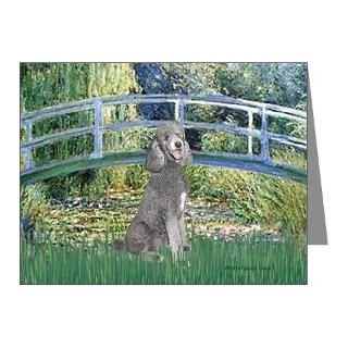 Dog Art Note Cards  Bridge/Std Poodle silver) Note Cards (Pk of 10