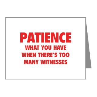 Gifts  Attitude Note Cards  Patience Note Cards (Pk of 10