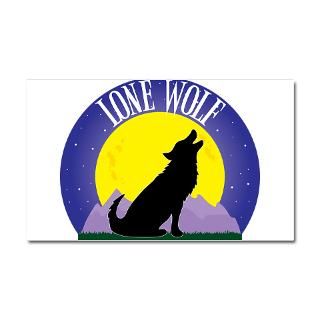 Gifts  Animal Car Accessories  Lone Wolf Car Magnet 20 x 12