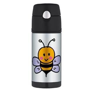Animal Gifts  Animal Drinkware  Cute Bee Thermos Bottle (12 oz)