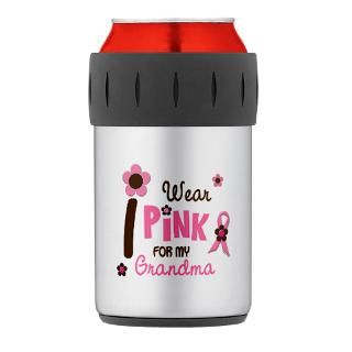 and Entertaining  I Wear Pink For My Grandma 12 Thermos can cooler