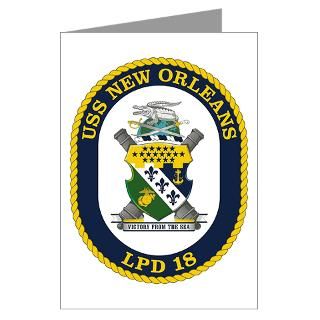 USS New Orleans LPD 18 Greeting Cards (Pk of 10)