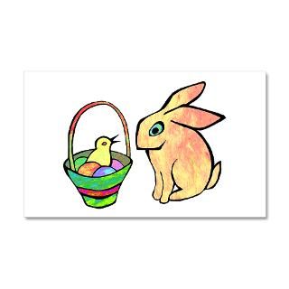 Basket Gifts  Basket Wall Decals  Bunny & Chick 22x14 Wall Peel