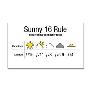 Stickers  Sunny 16 Rule Sticker (Rectangle