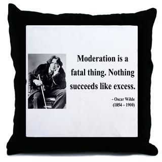 Author Gifts  Author More Fun Stuff  Oscar Wilde 19 Throw Pillow