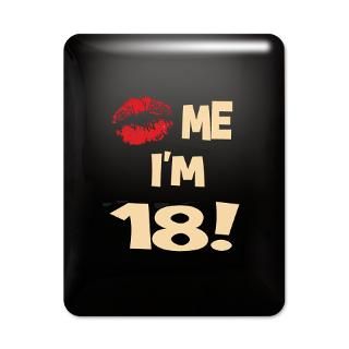 Kiss Me Im 18 Black iPad Case