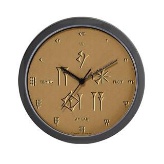 Time Flies (Sumerian/Latin) Wall Clock for $18.00